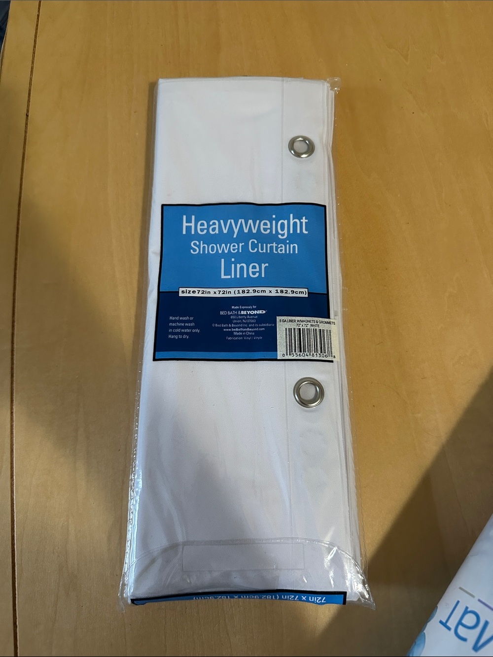 Heavyweight shower curtain liner 72”